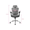 „Equip“ ergonominis aukščiausios kokybės biuro krėslas su galvos atrama ir porankiais, pilkas