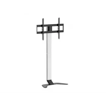 Grindų TV stovas/laikiklis EQUIP 650614 37–86 colių ekranams, iki 45 kg, VESA 100x100–600x400, aukštis 900–1100 mm, pakreipimas -10° iki 5°, sidabrinis