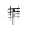 Grindų TV stovas/laikiklis EQUIP 650614 37–86 colių ekranams, iki 45 kg, VESA 100x100–600x400, aukštis 900–1100 mm, pakreipimas -10° iki 5°, sidabrinis