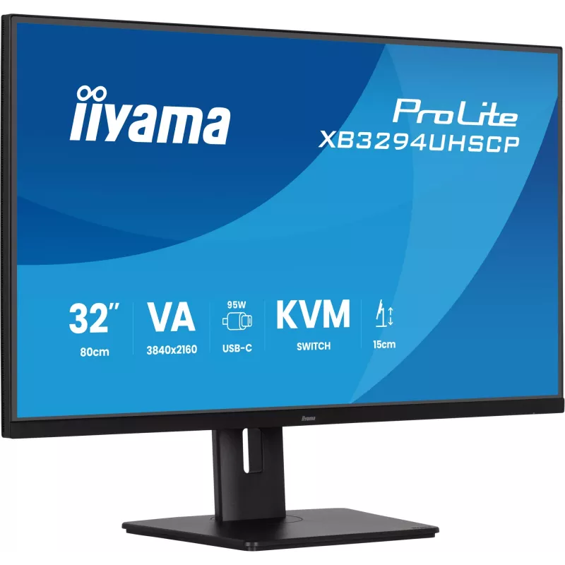 iiyama ProLite XB3294UHSCP-B1 kompiuterio monitorius 80 cm (31,5 colio) 3840 x 2160 pikselių 4K Ultra HD juodas