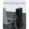 ICY BOX IB-DK2252AC Laidinė USB 3.2 Gen 1 (3.1 Gen 1) Type-C Juoda