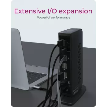 ICY BOX IB-DK2252AC Laidinė USB 3.2 Gen 1 (3.1 Gen 1) Type-C Juoda