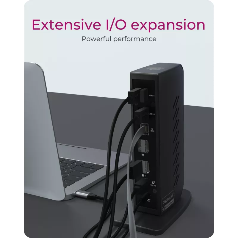 ICY BOX IB-DK2252AC Laidinė USB 3.2 Gen 1 (3.1 Gen 1) Type-C Juoda