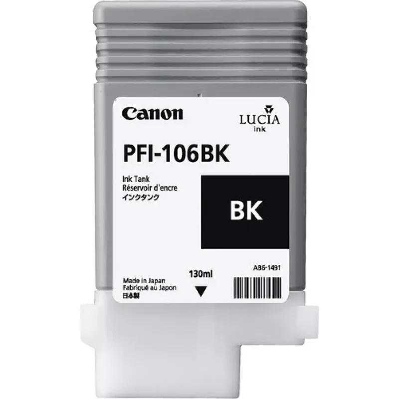 Canon PFI-106 BK rašalo kasetė 1 vnt. originali foto juoda