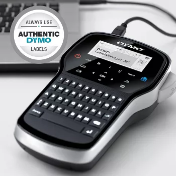 DYMO LabelManager ™ 280 AZERTY, AZERTY, D1, terminis perkėlimas, 180 x 180 DPI, 15 mm/s, juoda, sidabrinė