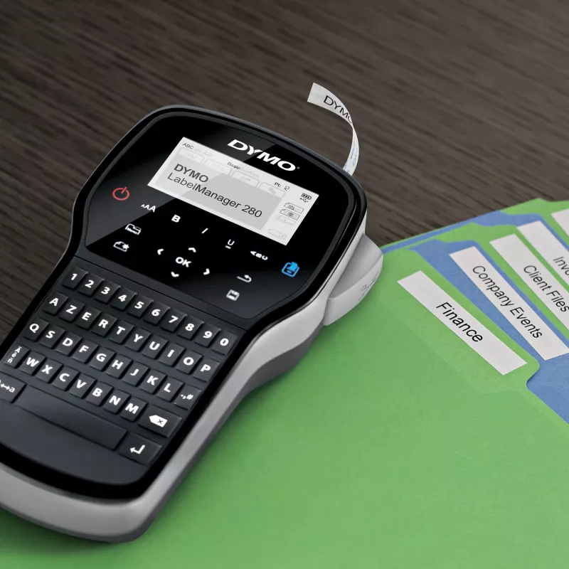 DYMO LabelManager ™ 280 AZERTY, AZERTY, D1, terminis perkėlimas, 180 x 180 DPI, 15 mm/s, juoda, sidabrinė