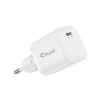 Equip 1 prievado 20 W USB-C PD įkroviklis, 25 vnt./pak., vidaus, AC, 12 V, baltas