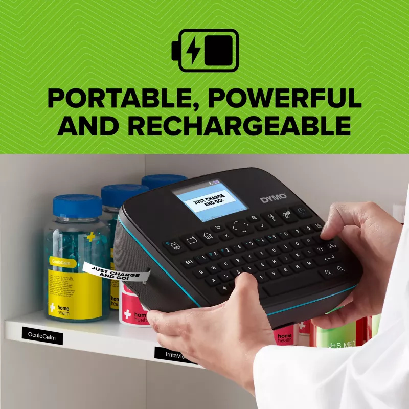 DYMO LabelManager Executive 640 CB Nešiojamas Etikečių Spausdintuvas | Kompaktiškas Etikečių Spausdintuvas su QWERTY Klaviatūra | Bluetooth ir USB jungtis | Suderinamas su D1 Standartinėmis ir Patvariomis Etiketėmis