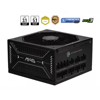 MSI MAG A850GLS PCIE5 maitinimo blokas 850 W 24-pin ATX ATX juodas