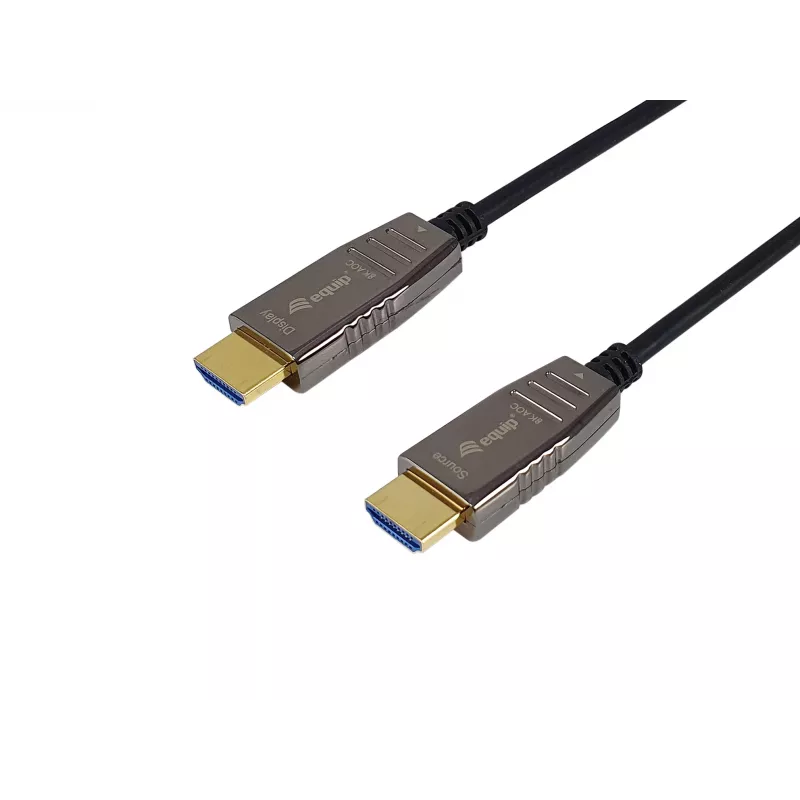 Equip HDMI 2.1 Active Optical kabelis, 10m, 8K/60Hz, HDMI Type A (Standard), HDMI Type A (Standard), 3D, Audio Return Channel (ARC), Juoda
