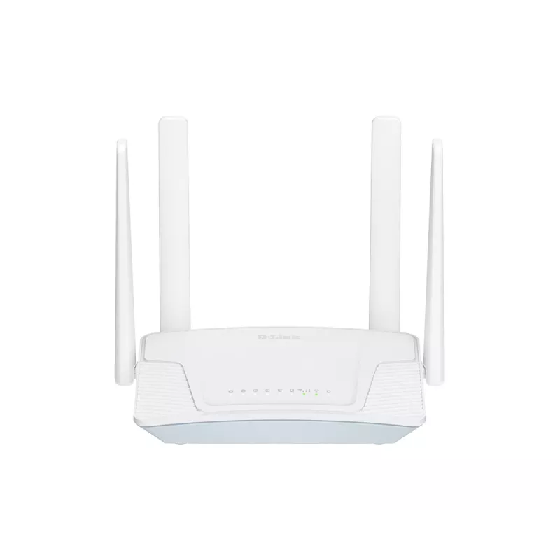 D-Link 4G LTE N300 Wi-Fi maršrutizatorius, Wi-Fi 4 (802.11n), vienos juostos (2,4 GHz), Ethernet LAN, 4G, baltas, stalinis maršrutizatorius