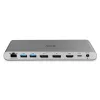 Lindy DST-Pro 5K XT, USB-C nešiojamojo kompiuterio dokinimo stotelė su trigubu ekranu (4K) arba vienu ekranu (5K) ir 100 W pralaidiniu įkrovimu