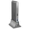 Lindy DST-Pro 5K XT, USB-C nešiojamojo kompiuterio dokinimo stotelė su trigubu ekranu (4K) arba vienu ekranu (5K) ir 100 W pralaidiniu įkrovimu