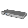 Lindy DST-Pro 5K XT, USB-C nešiojamojo kompiuterio dokinimo stotelė su trigubu ekranu (4K) arba vienu ekranu (5K) ir 100 W pralaidiniu įkrovimu
