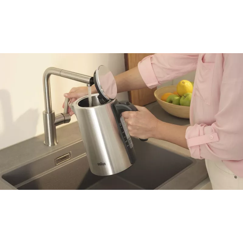 Braun WK 5205 BK elektrinis virdulys 1,7 L 2200 W juoda, nerūdijantis plienas