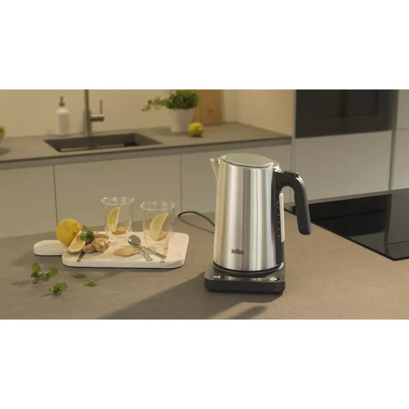 Braun WK 5205 BK elektrinis virdulys 1,7 L 2200 W juoda, nerūdijantis plienas