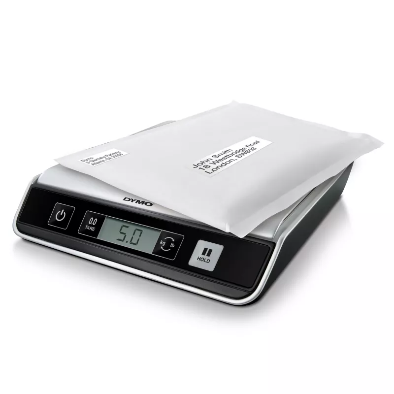 DYMO M10 skaitmeninės pakuočių ir siuntų svarstyklės | iki 10 kg talpa | 20 cm x 20 cm