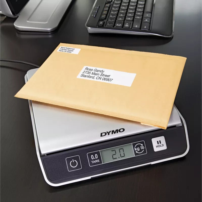 DYMO M10 skaitmeninės pakuočių ir siuntų svarstyklės | iki 10 kg talpa | 20 cm x 20 cm