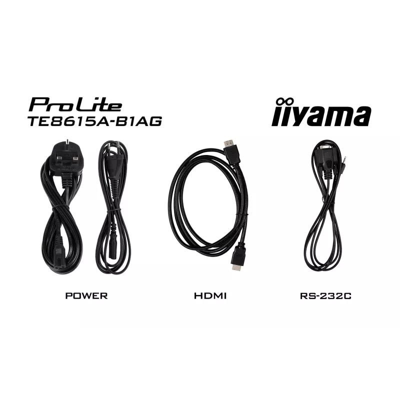 iiyama TE8615A-B1AG interaktyvus ekranas 2.17 m (85.6 colio) Wi-Fi 550 cd/m² 4K Ultra HD juodas Liečiamas ekranas Įmontuotas procesorius Android