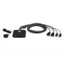 ATEN 2 prievadų USB FHD HDMI kabelinis KVM komutatorius, 1920 x 1200 pikselių, Full HD, 1,518 W, juodas