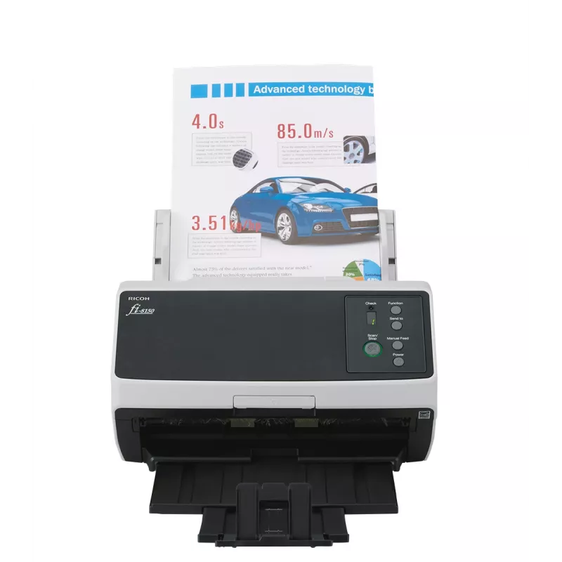 Ricoh FI-8150 ADF + rankinis tiektuvas skaitytuvas 600 x 600 DPI A4 juoda, pilka