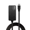 Lindy 10m USB 3.0 Active Extension Pro Hub, USB 3.2 Gen 1 (3.1 Gen 1) Type-A, USB 3.2 Gen 1 (3.1 Gen 1) Type-A, 5000 Mbit/s, Juoda, Plastikas, Apvalus kabelis