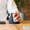 R-Go Tools Ergonominė pelė R-Go HE Break su pertraukų programine įranga, vidutinė (plaštakos dydis 165-185 mm), kairiarankiams, laidinė, juoda