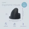 R-Go Tools Ergonominė pelė R-Go HE Break su pertraukų programine įranga, vidutinė (plaštakos dydis 165-185 mm), kairiarankiams, laidinė, juoda