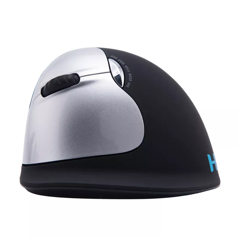 R-Go Tools ergonominė pelė R-Go HE Break su pertraukų programine įranga, didelė (plaštakos dydis ≥ 185 mm), kairiarankiams, Bluetooth, juoda