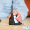 R-Go Tools ergonominė pelė R-Go HE Break su pertraukų programine įranga, didelė (plaštakos dydis ≥ 185 mm), kairiarankiams, Bluetooth, juoda