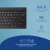 R-Go Tools Ergonominė klaviatūra R-Go Compact Break, kompaktiška klaviatūra su pertraukų programine įranga, QWERTY (US), Bluetooth, juoda