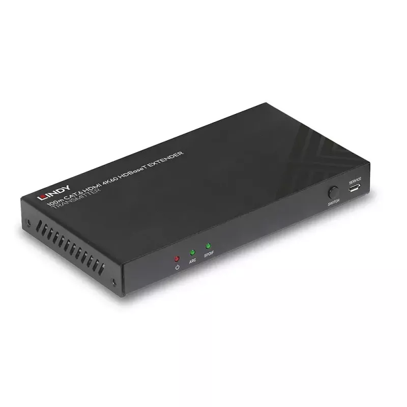 Lindy 100m Cat.6 HDMI 4K60, garso, IR ir RS-232 HDBaseT siųstuvas