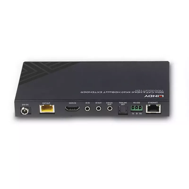 Lindy 100m Cat.6 HDMI 4K60, garso, IR ir RS-232 HDBaseT siųstuvas