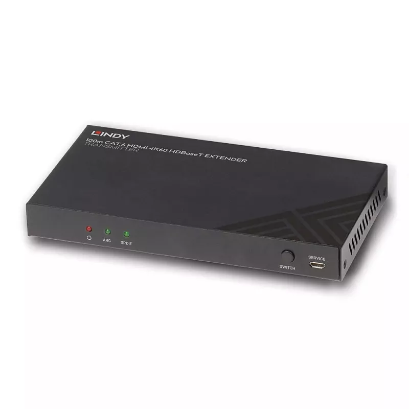 Lindy 100m Cat.6 HDMI 4K60, garso, IR ir RS-232 HDBaseT siųstuvas