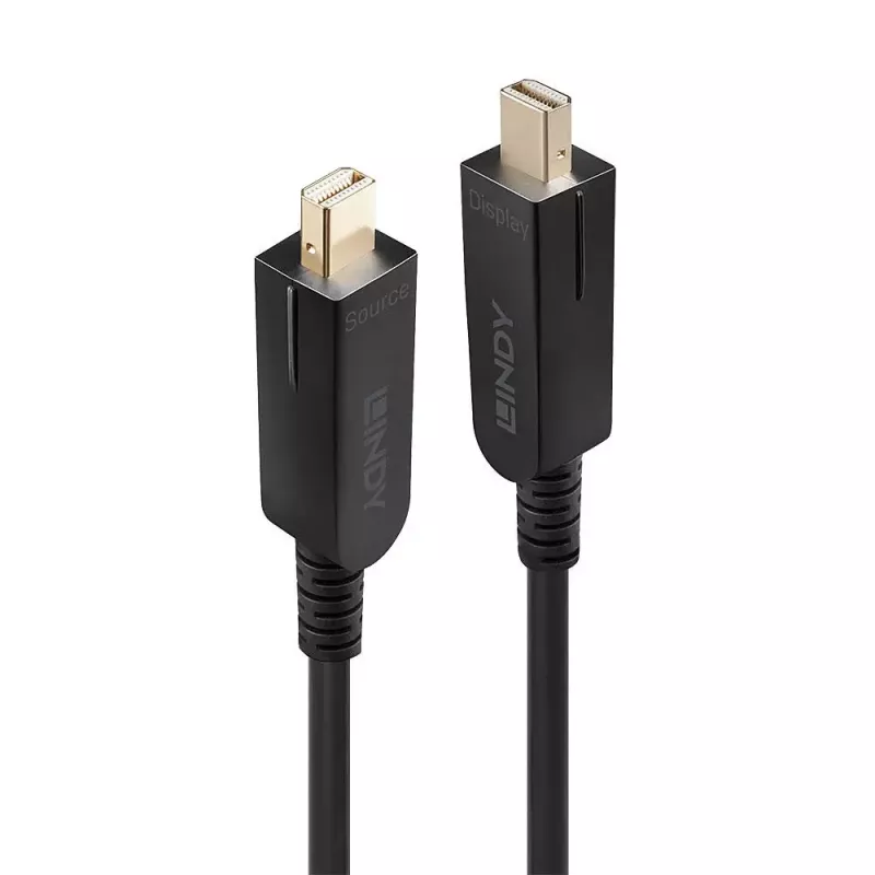 Lindy 50 m optinio pluošto hibridinis Mini DisplayPort 1.4 laidas su nuimamomis DP jungtimis