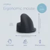 R-Go Tools Ergonominė pelė R-Go HE Break su pertraukų programine įranga, didelė (plaštakos dydis ≥ 185 mm), dešiniarankiams, laidinė, juoda