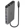 Lindy DST-Mini XT, USB-C nešiojamojo kompiuterio mini dokinė stotelė su vienu ekranu (4K) arba dviem ekranais (Full HD) ir 100 W praėjimo krovimu