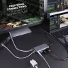 Lindy DST-Mini XT, USB-C nešiojamojo kompiuterio mini dokinė stotelė su vienu ekranu (4K) arba dviem ekranais (Full HD) ir 100 W praėjimo krovimu