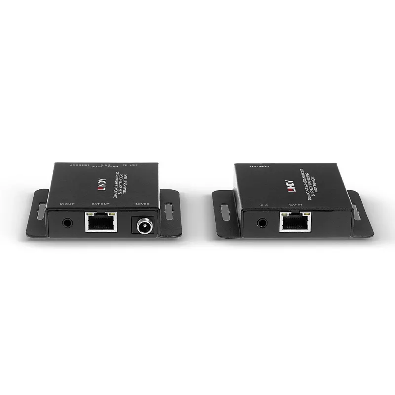 Lindy 70m Cat.6 HDMI 4K30 ir IR plėstuvas su PoC ir kilpos išvestimi