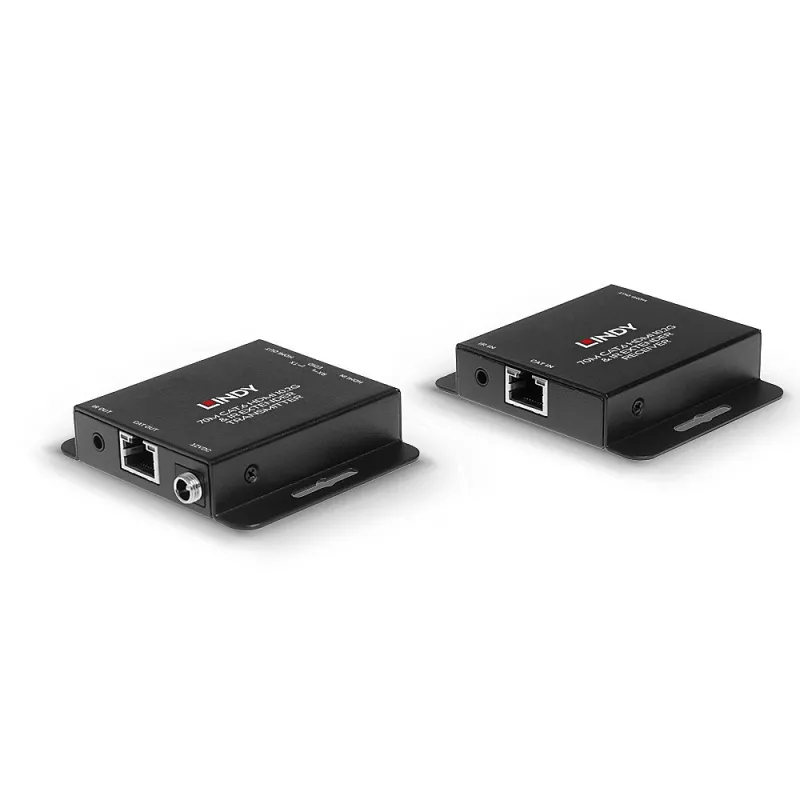Lindy 70m Cat.6 HDMI 4K30 ir IR plėstuvas su PoC ir kilpos išvestimi