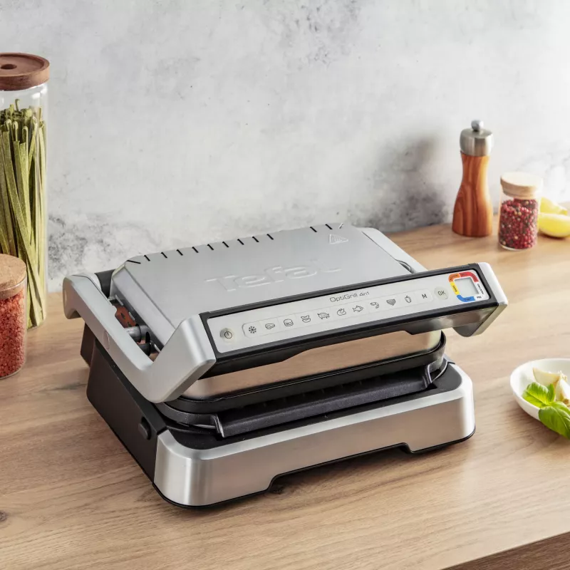 Kontaktinė grilis Tefal OptiGrill 4in1 GC774D, nerūdijantis plienas, 2100 W