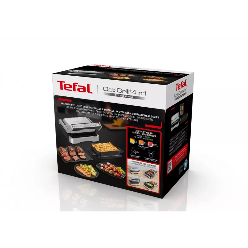 Kontaktinė grilis Tefal OptiGrill 4in1 GC774D, nerūdijantis plienas, 2100 W
