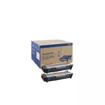 Dažų kasetė Brother TN3380 2PK 12000 puslapių juoda