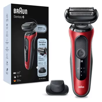 Foil shaver Braun Series 6 61-R1200s SensoFlex SensoFoil Juoda Red