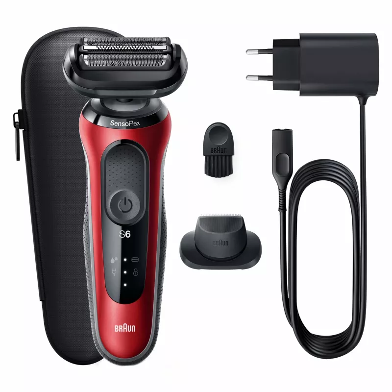 Foil shaver Braun Series 6 61-R1200s SensoFlex SensoFoil Juoda Red