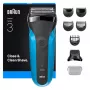 Braun Series 3 310BT folijinis skutimosi aparatas su kirpimo galvute, juoda, mėlyna