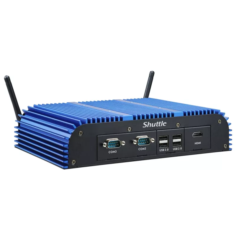 Shuttle BPCAL02-i7 pramoninis Box-PC, Core i7-1255U, 2x SO-DIMM, 2x LAN, 1x COM, 1x HDMI, 4x USB, be ventiliatoriaus, 24/7 nuolatinis darbas