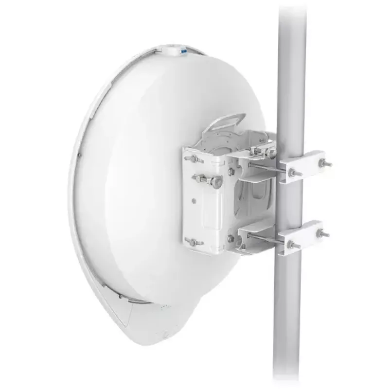 Tinklo tiltas UBIQUITI UISP airFiber 60 XG — 6000 Mbit/s, atstumas iki 4000 m, Gigabit Ethernet, tvirtinimas ant stulpo, balta