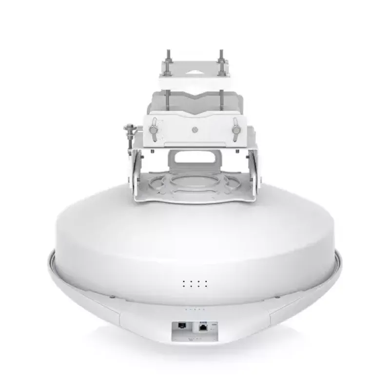 Tinklo tiltas UBIQUITI UISP airFiber 60 XG — 6000 Mbit/s, atstumas iki 4000 m, Gigabit Ethernet, tvirtinimas ant stulpo, balta