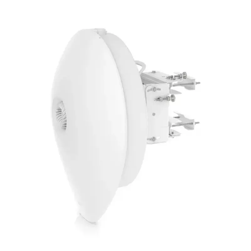 Tinklo tiltas UBIQUITI UISP airFiber 60 XG — 6000 Mbit/s, atstumas iki 4000 m, Gigabit Ethernet, tvirtinimas ant stulpo, balta